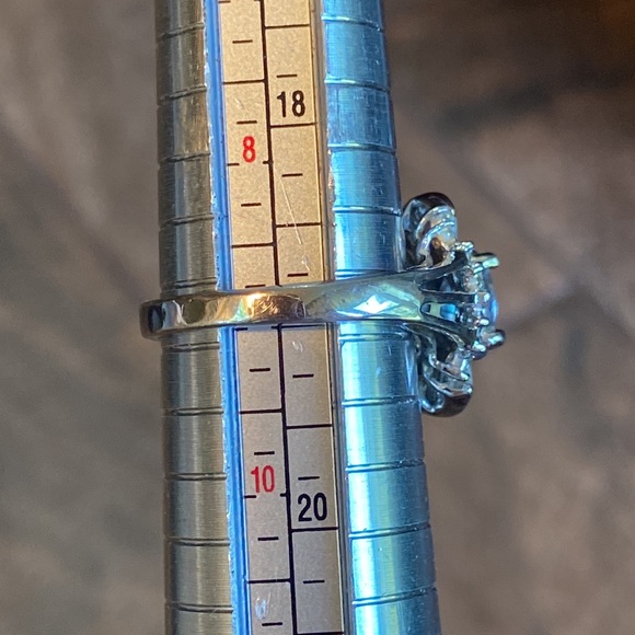 Mystic Topaz and CZ Sterling Silver Ring - Picture 9 of 10